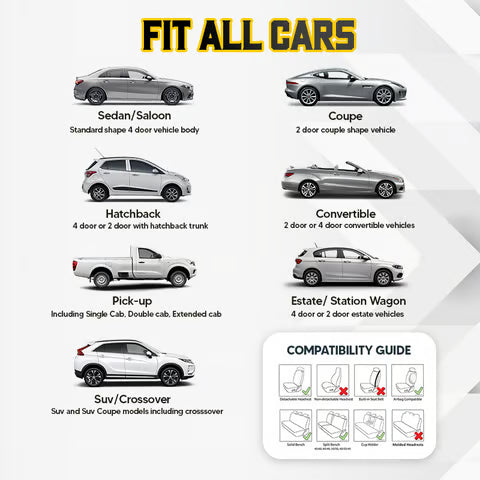 Breathable & Anti-Slip Car Seat Covers ~ Stay cool and comfortable on every drive.