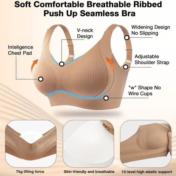 Wire Free Push Up Bra ~ Because your boobs deserve better than daily torture.