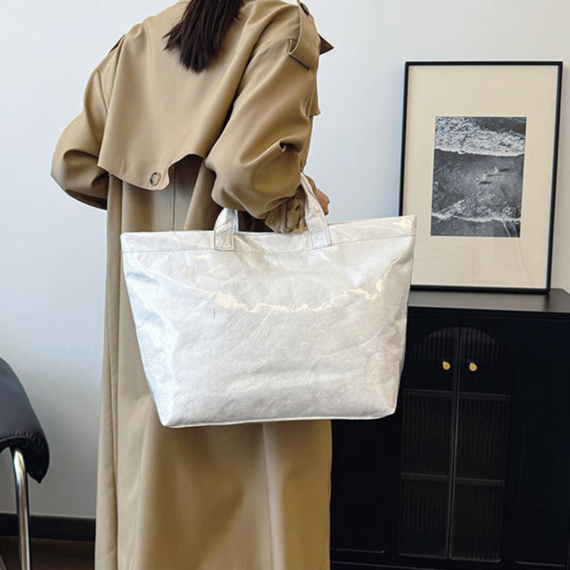 Letter Print Tote Bag ~ Designer-level style that carries your day with ease.