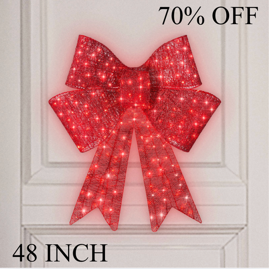 Lit Christmas Bow ~ Too bright, too bold, too beautiful to ignore.
