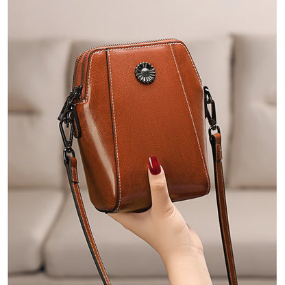 Soft Leather Mobile Phone Messenger Bag ~ Everyday luxury in a compact size.
