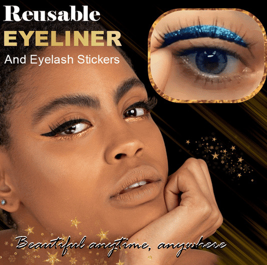 Reusable Eyeliner And Eyelash Stickers ~ Salon glam in 10 seconds, no glue needed
