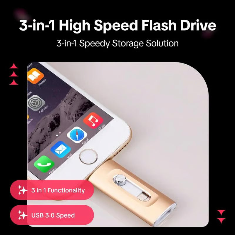 3 in 1 Flash Drive ~ For files that should never exist.