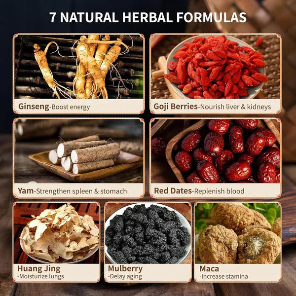 Ginseng & Mulberry Herbal Tea ~ Natural energy and inner balance in every cup.