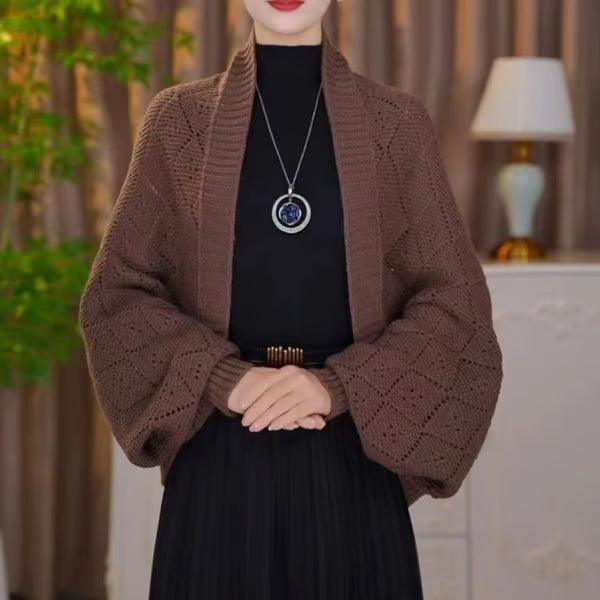 Hollow Out Knitted Shawl Coat ~ Own every sidewalk like it’s Fashion Week.