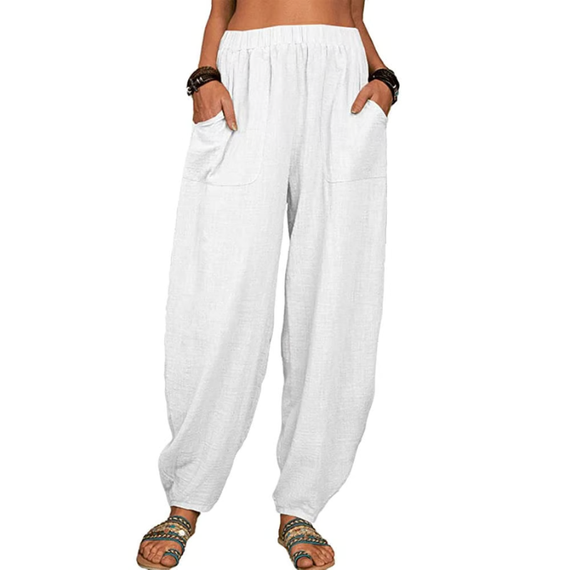 Loose cotton linen harem pants ~ Soft, breezy comfort you’ll live in.