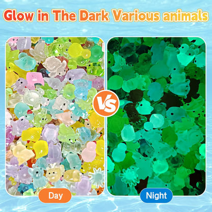 Mini Animal Resin Models ~ Charge by day and shine with soft neon light.
