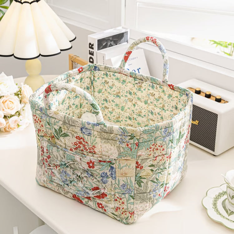 Quilted Fabric Totes ~ Because some things can’t go in drawers.
