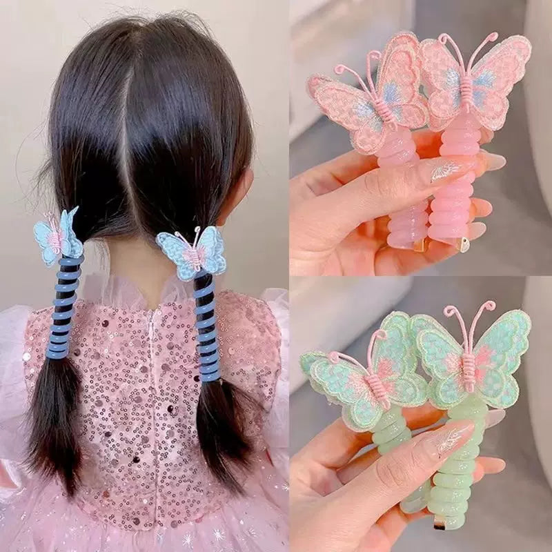 Butterfly Spiral Hair Tie ~ Turns boring ponytails into butterfly masterpieces.
