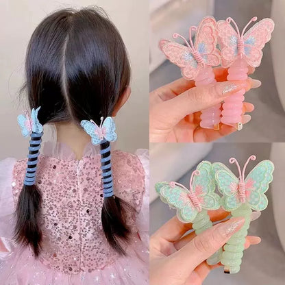 Butterfly Spiral Hair Tie ~ Turns boring ponytails into butterfly masterpieces.