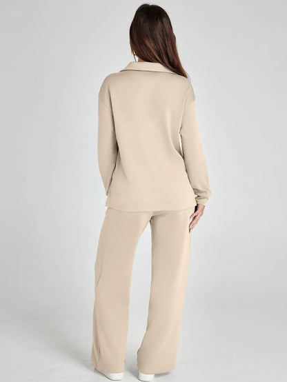 Casual Long Sleeve Sweatsuit 2-piece Sets ~ Soft, breathable, and wrinkle-free all day long.