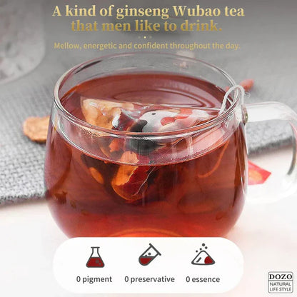 Ginseng & Mulberry Herbal Tea ~ Natural energy and inner balance in every cup.