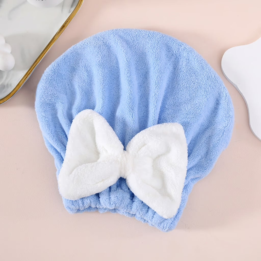 Super Absorbent Hair Towel Wrap ~ Dry your hair faster, naturally, and frizz-free.