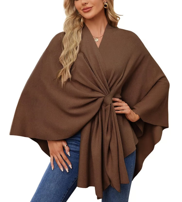 Oversized Shawl Poncho ~ Your all-season essential for chic, effortless layering.