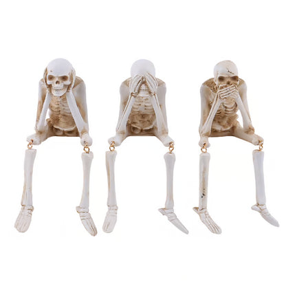 Three Wise Skeletons ~ Darkest conversation piece in the room.