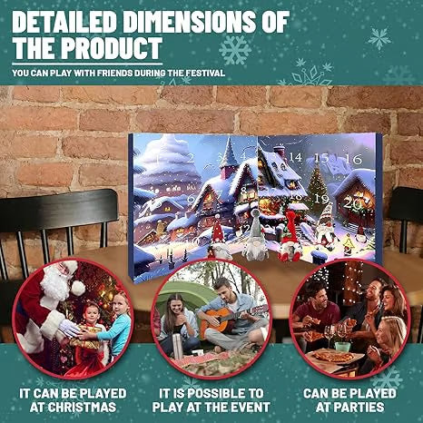 Christmas Gnome Countdown Calendar 2025 ~ Daily pockets of holiday surprise and cheer.