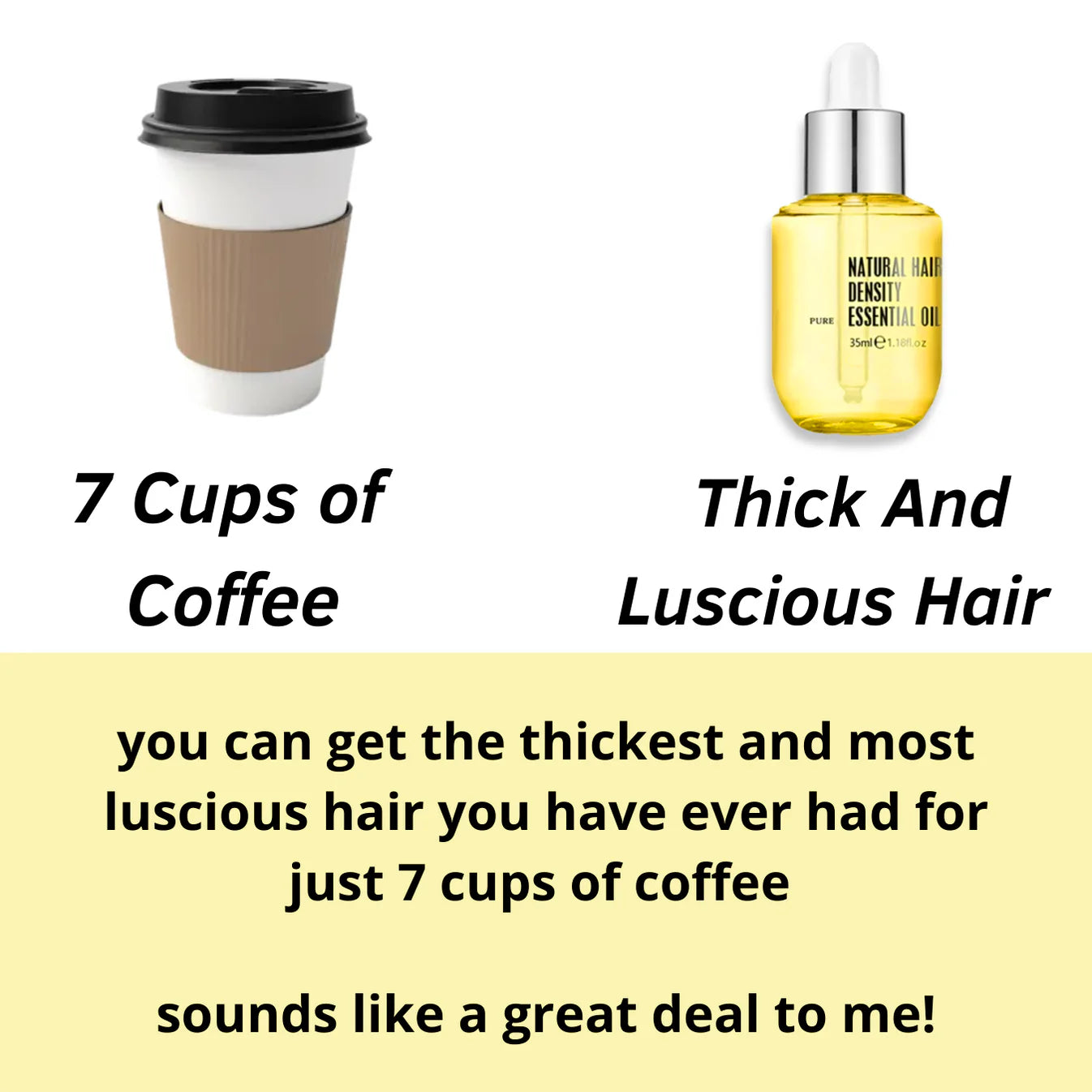 Natural Hair Density Hair Growth Oil ~ Wake Up Your Dead Follicles in Weeks