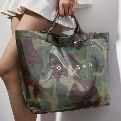 Letter Print Tote Bag ~ Designer-level style that carries your day with ease.