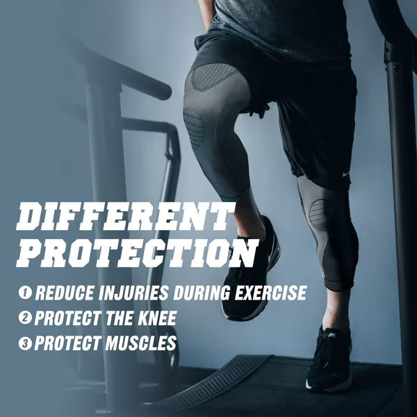 Long Compression Knee Sleeve ~ All-day joint support for workouts and recovery.