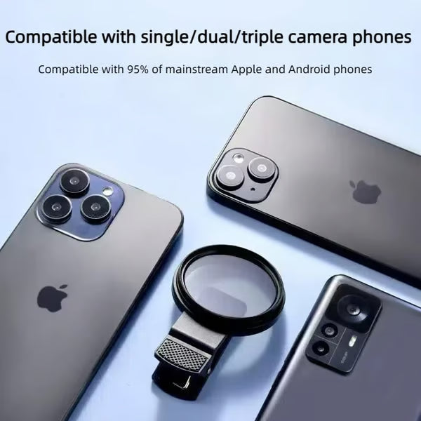 Phone Camera Polarizing Filter ~ Glare-free, vivid photos in every shot.