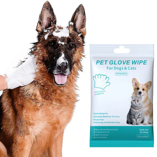 Rinse-Free Dog Shampoo Mitts ~ Because your dog thinks bathtub is a torture chamber.