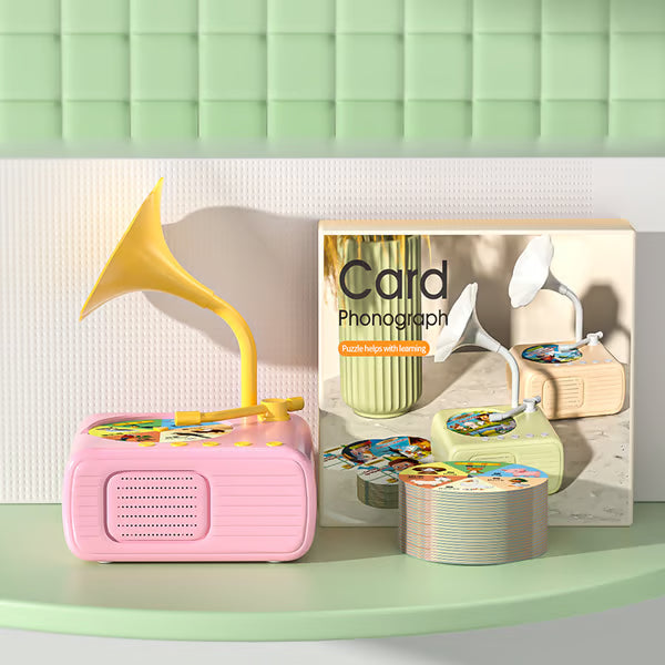Kids Phonograph Story Machine with 99 Cards ~ Screen-free fun for curious minds.
