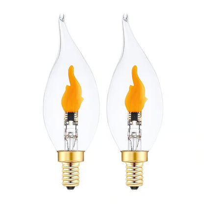 Flickering Flame Light Bulbs ~ Year-round warm flicker for indoor or outdoor spaces.