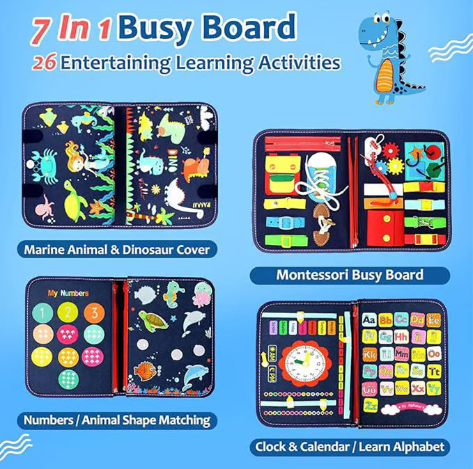 Felt Learning Board Busy Board ~ Hands-on learning fun for curious little minds.