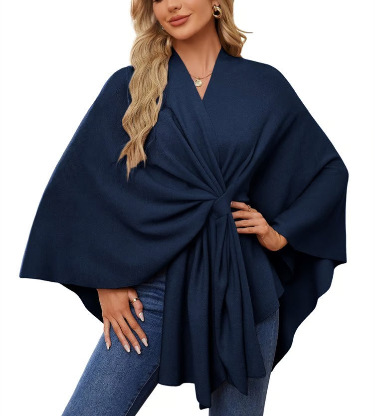 Oversized Shawl Poncho ~ Your all-season essential for chic, effortless layering.