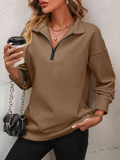 Oversized Zip-Up Sweatshirt ~ Cloud-like drape and plush warmth built for every season.