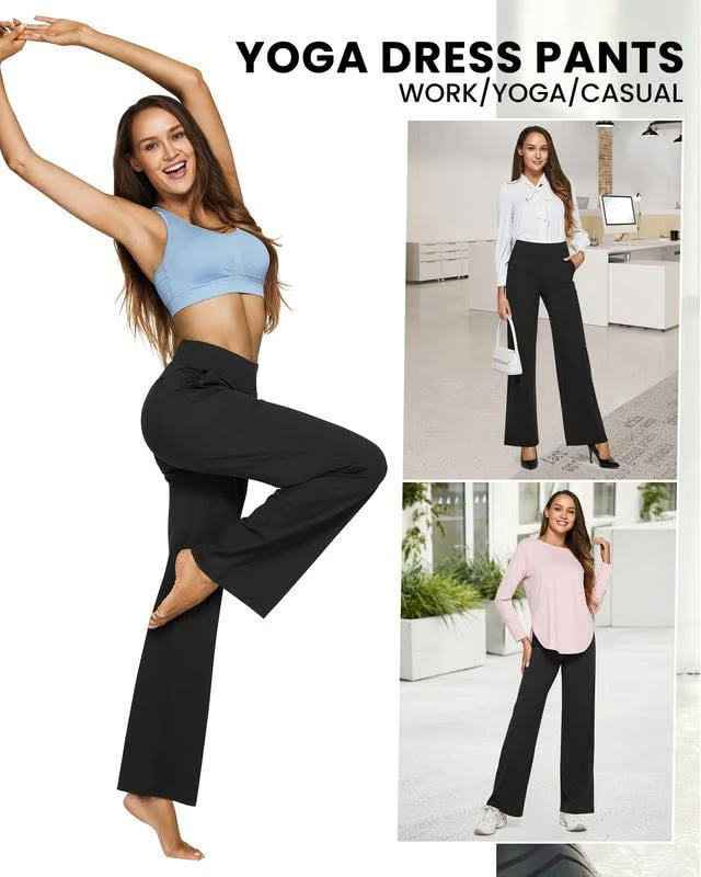 Loose High-Waist Yoga Pants ~ Flowy comfort with a polished, office-ready look.