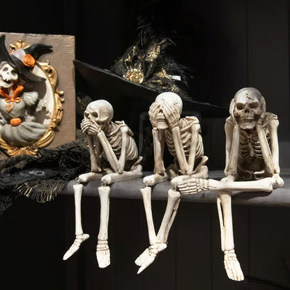 Three Wise Skeletons ~ Darkest conversation piece in the room.