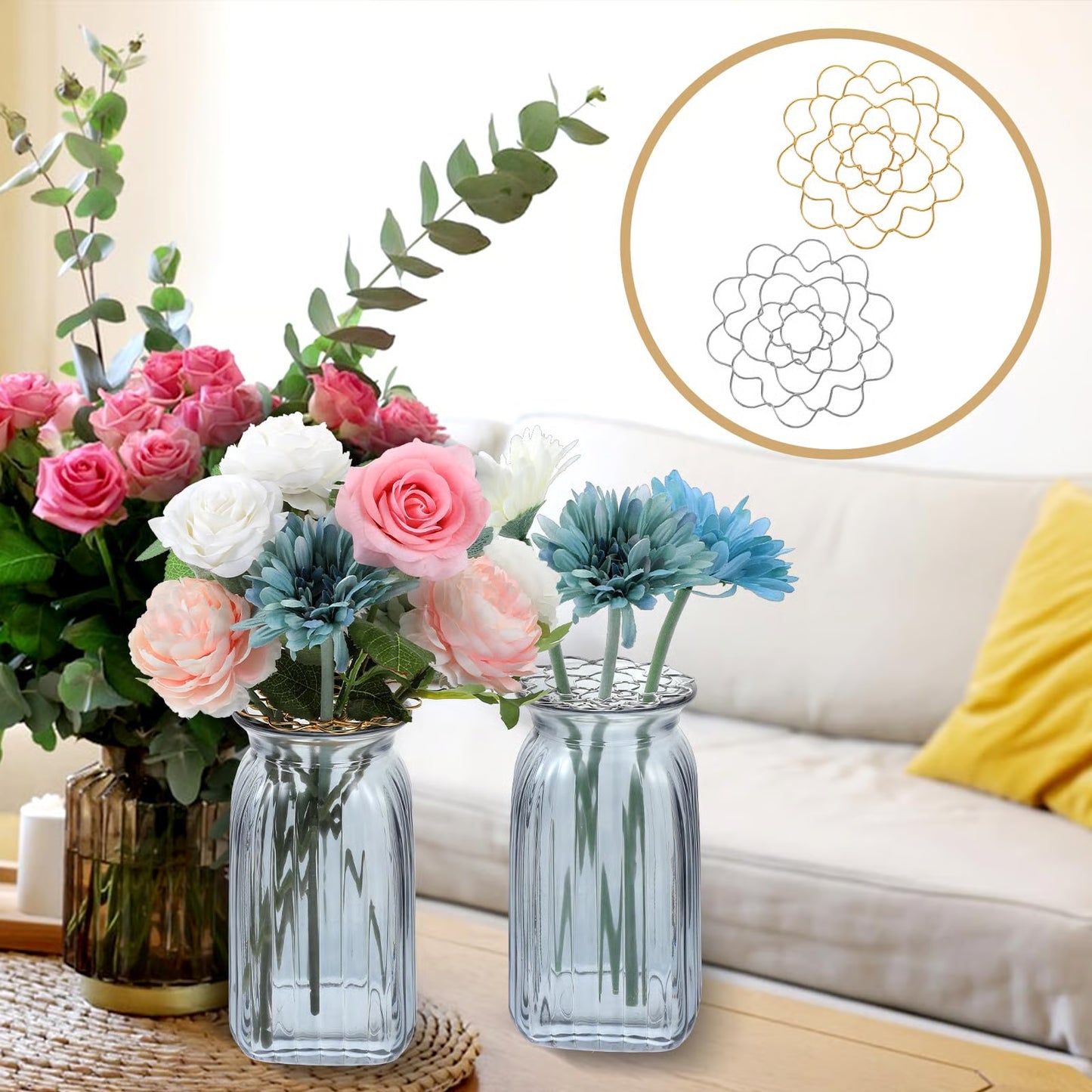Stainless Steel Floral Grid Organizer ~ Balanced, professional bouquets in seconds.
