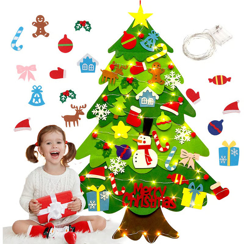 DIY Felt Christmas Tree Set ~ Because toddlers think glass balls are snacks.