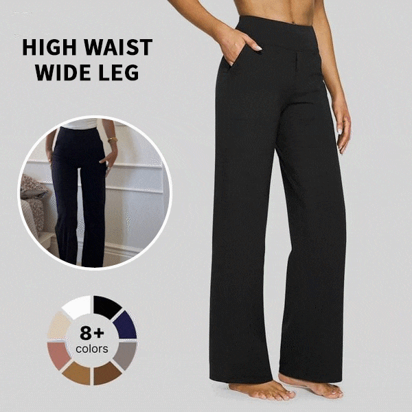 Loose High-Waist Yoga Pants ~ Flowy comfort with a polished, office-ready look.