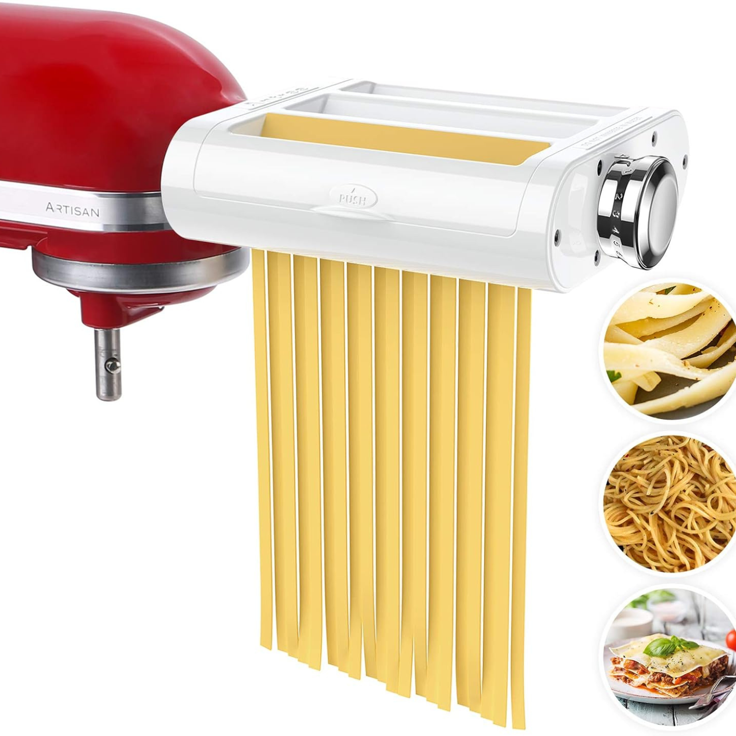 3-in-1 Pasta Maker for Stand Mixers ~ Fresh homemade pasta in minutes.
