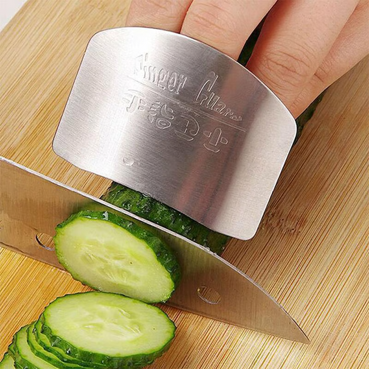 Stainless Steel Finger Guard ~ Slice safely and prep like a pro.