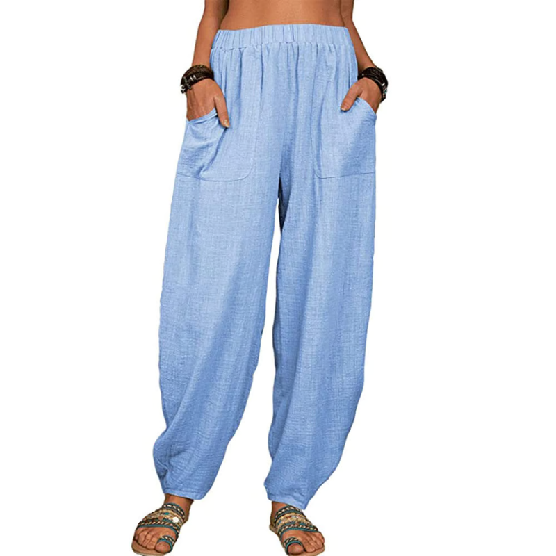 Loose cotton linen harem pants ~ Soft, breezy comfort you’ll live in.