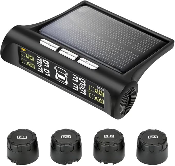 Solar Powered Tire Pressure Monitoring System ~ Real-time safety alerts for worry-free driving.