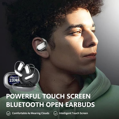 Touch Screen Open Earbuds ~ Smart control, crystal-clear sound all day.