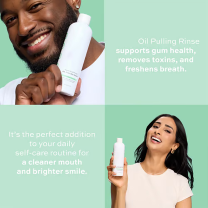 Spearmint Oil Pulling Rinse ~ No mercy for garlic, booze, or 3-day coffee breath.
