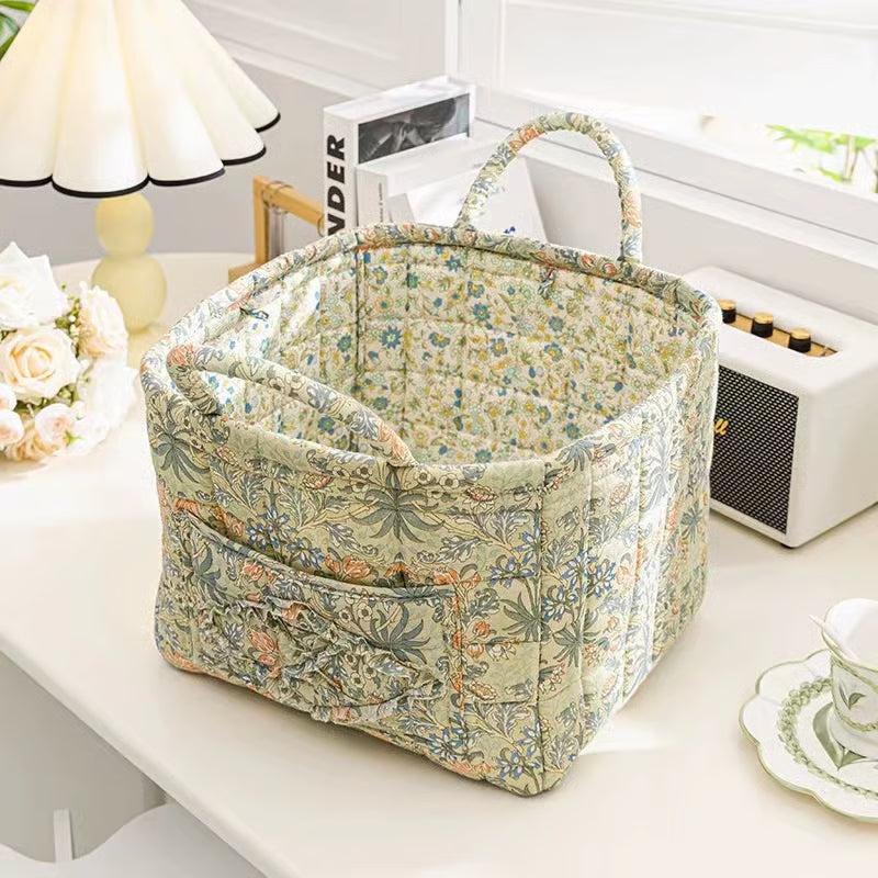 Quilted Fabric Totes ~ Because some things can’t go in drawers.
