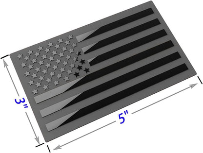 3D All-Black American Flag Emblem Decal ~ Strength and legacy in every mile.