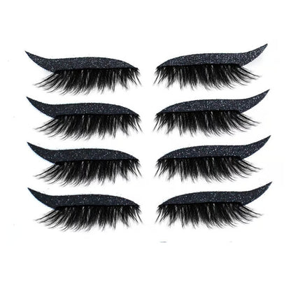 Reusable Eyeliner And Eyelash Stickers ~ Salon glam in 10 seconds, no glue needed