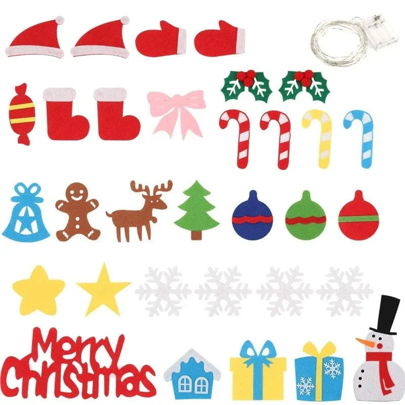 DIY Felt Christmas Tree Set ~ Because toddlers think glass balls are snacks.