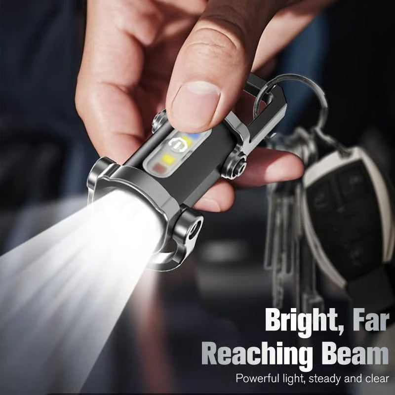 Portable Rechargeable Keychain Flashlight ~ Powerful dual-beam brightness in your pocket.