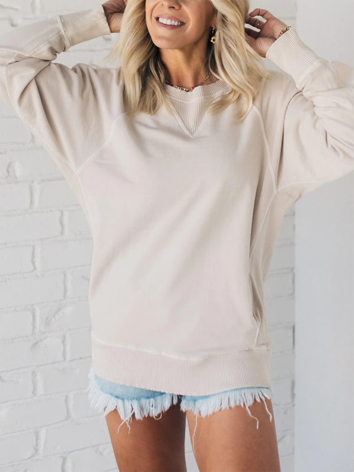 Ribbed Accent Pocketed Pullover ~ Effortless comfort with a textured twist.