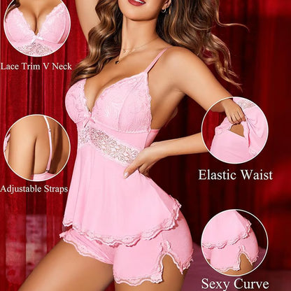 Floral Lingerie Pjs and Panty Set ~ Marriage counseling in fabric form.