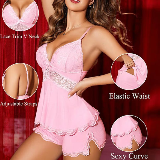 Floral Lingerie Pjs and Panty Set ~ Marriage counseling in fabric form.