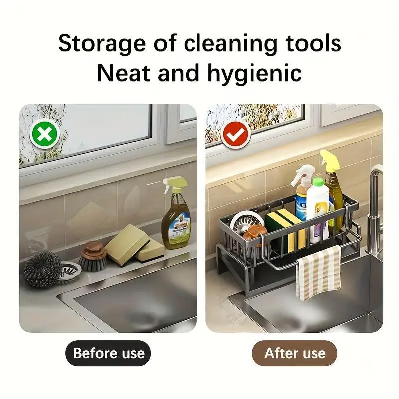 Kitchen Sink Storage Rack ~ Declutter your sink space in seconds.